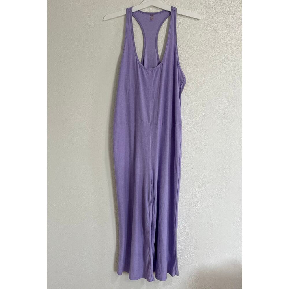 Beyond Yoga Featherweight Hang Loose Jumpsuit Lilac Lounge Wide Leg Size Large - Picture 2 of 7